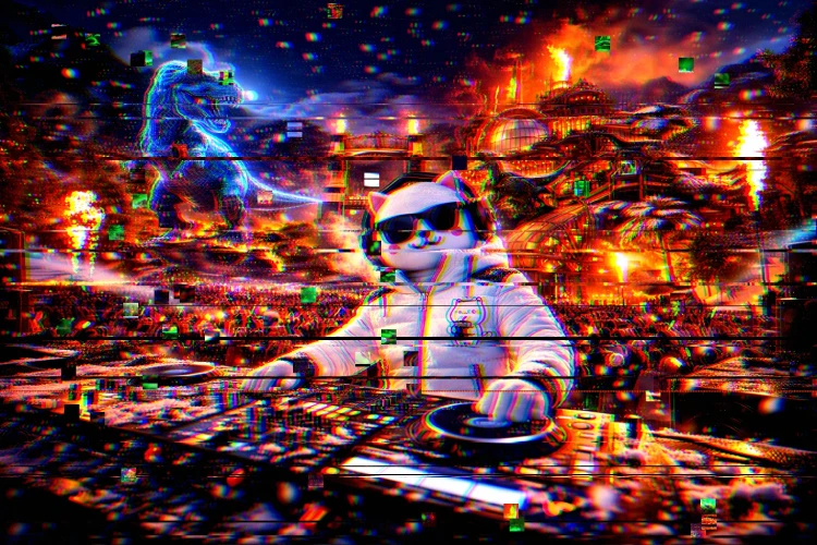 Miniature YouTube style Datamosh Chaos glitch