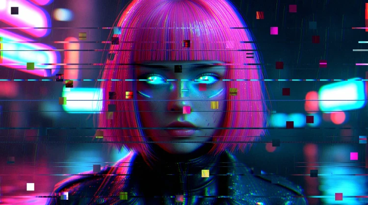 Exemple glitch art créé avec VYXR